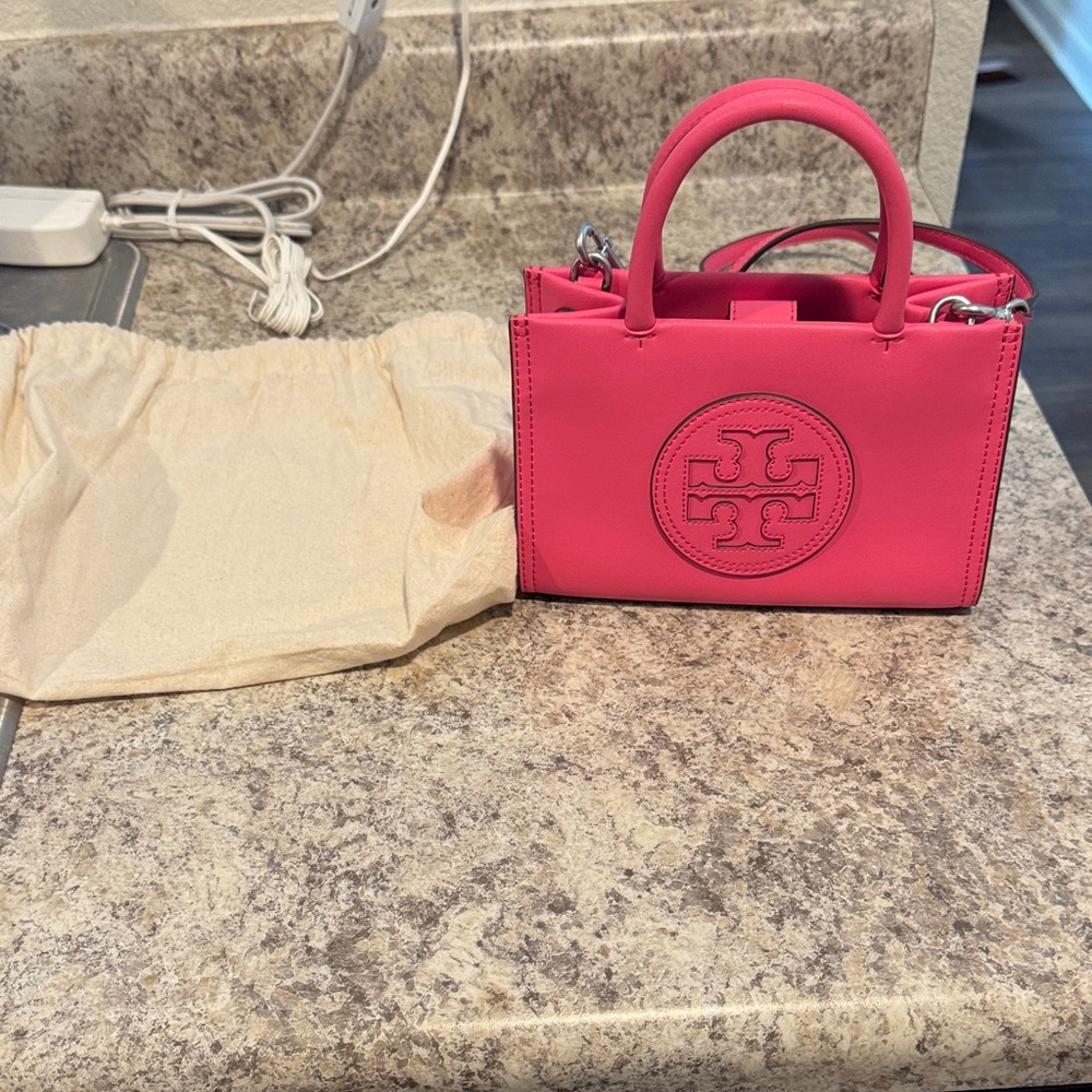 Tory Burch Vibrant Pink Mini Bio Ella Bag NWOT